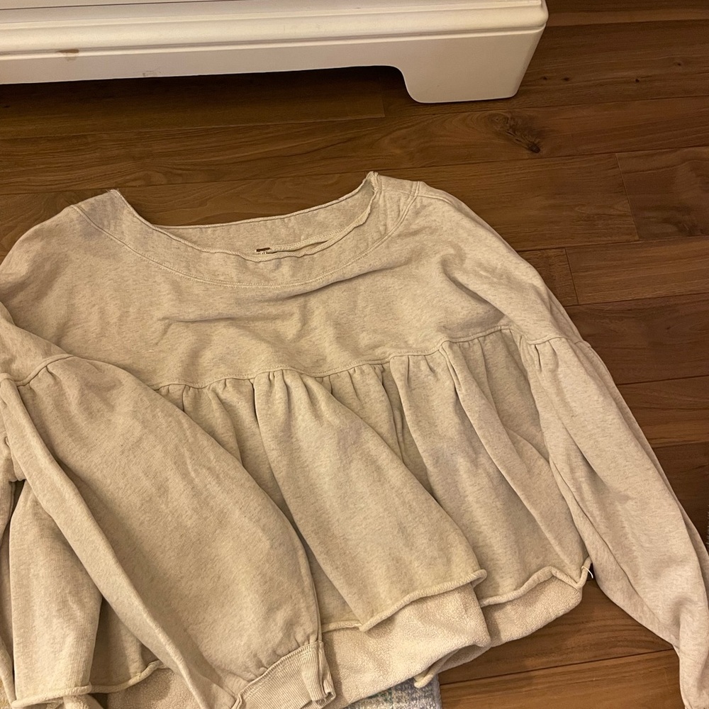 Free people cream colored long sleeve